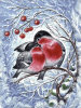 Гранни Алмазная мозаика на холсте 27x38см Снегири