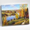 Molly Алмазная мозаика с нанесенной рамкой 40х50см Прищепа Осень Глубинка