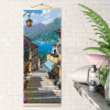 Molly Картина по номерам цветной холст 35х90см Панно Италия.Озеро Комо