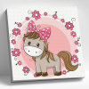 Molly Картина по номерам 20х20см Лошадка с бантиком KH0457