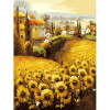Белоснежка Картина по номерам на холсте 30х40см Подсолнухи Прованса