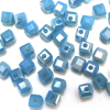 Krimp Кубик 4х4мм хрустальное стекло 45шт Голубой матовый АВ