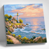 Molly Картина по номерам 30х30см Маяк на заливе