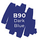 Sketchmarker Маркер двухсторонний на спиртовой основе B90 Темный синий